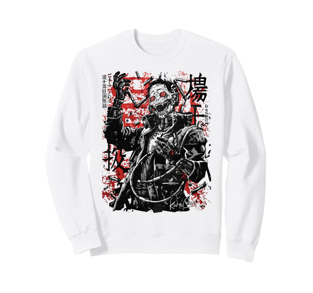 Japanese Streetwear Cyberpunk Y2K Sweatshirt - Custom Art Print Unisex - T-Shirt, Sweatshirt, Hoodie