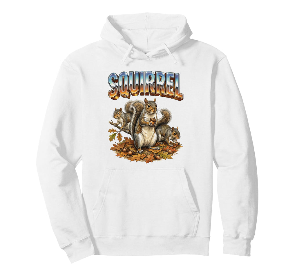 Squirrel 70S 90S Squirrel Animal Lover Hoodie - Novelty Apparel Men Women - T-Shirt, Sweatshirt, Hoodie