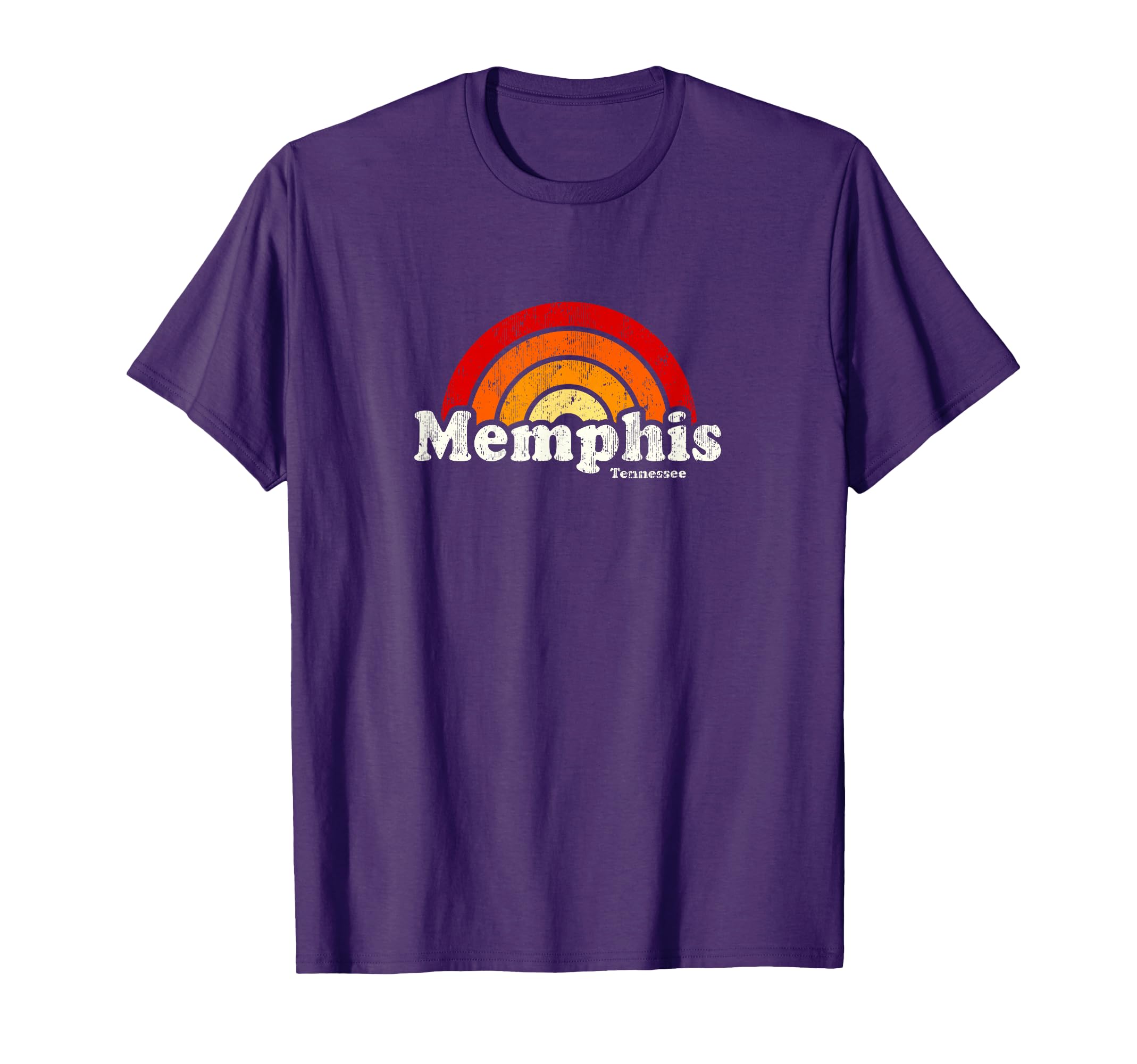 Memphis Tennessee Tn 70S Rainbow T-Shirt - Trendy Graphic Unisex - T-Shirt, Sweatshirt, Hoodie