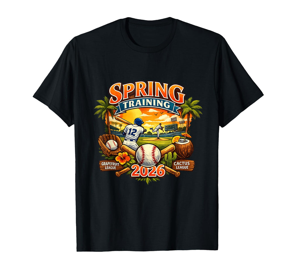 Spring Training 2026 Baseball Sunset T-Shirt - Graphic Print for Adults - T-Shirt, Sweatshirt, Hoodie