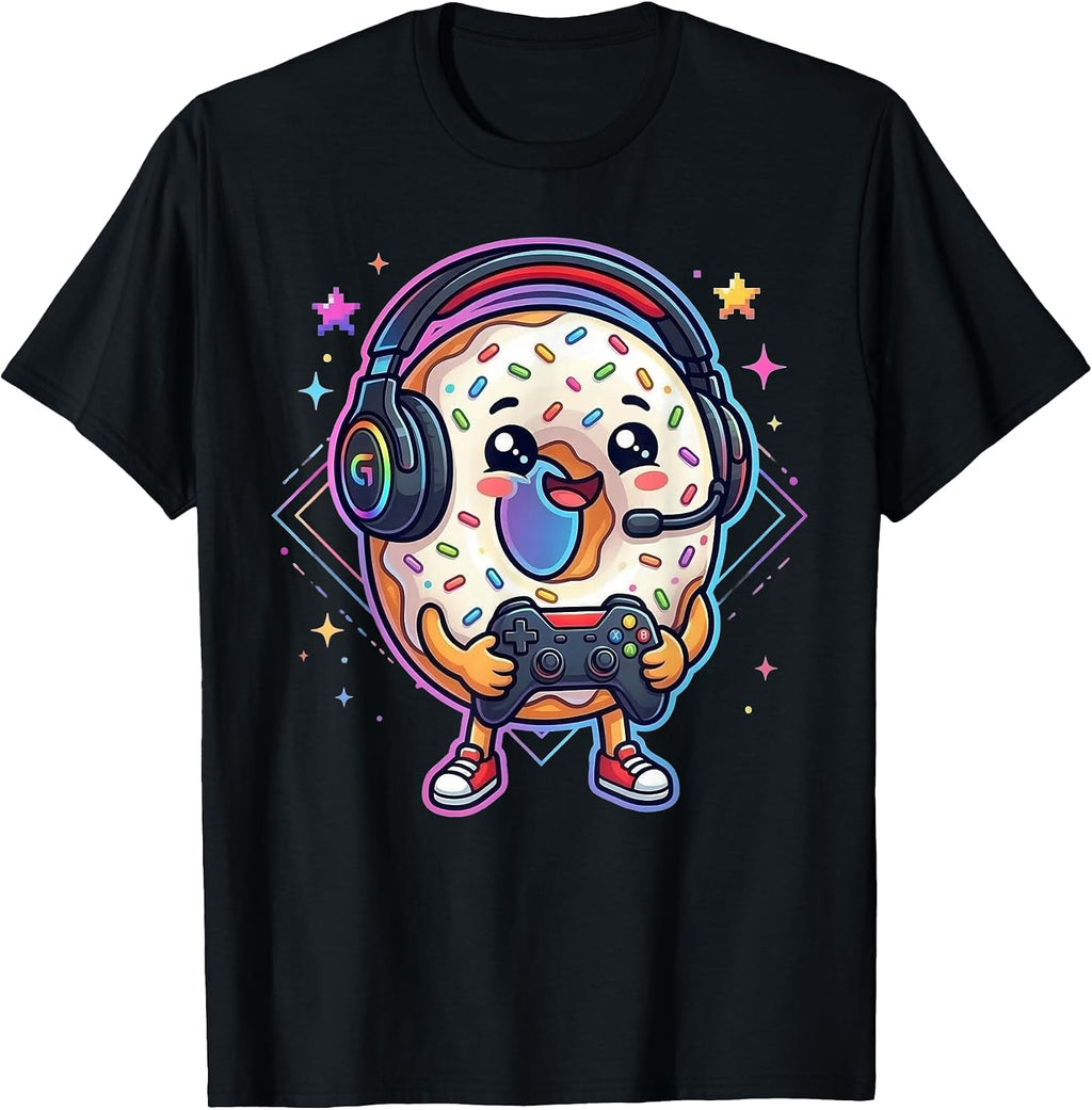 Kawaii Gaming Donut Apparel - Adult & Kids T-Shirts, Sweatshirts & Hoodies apparel design preview 1