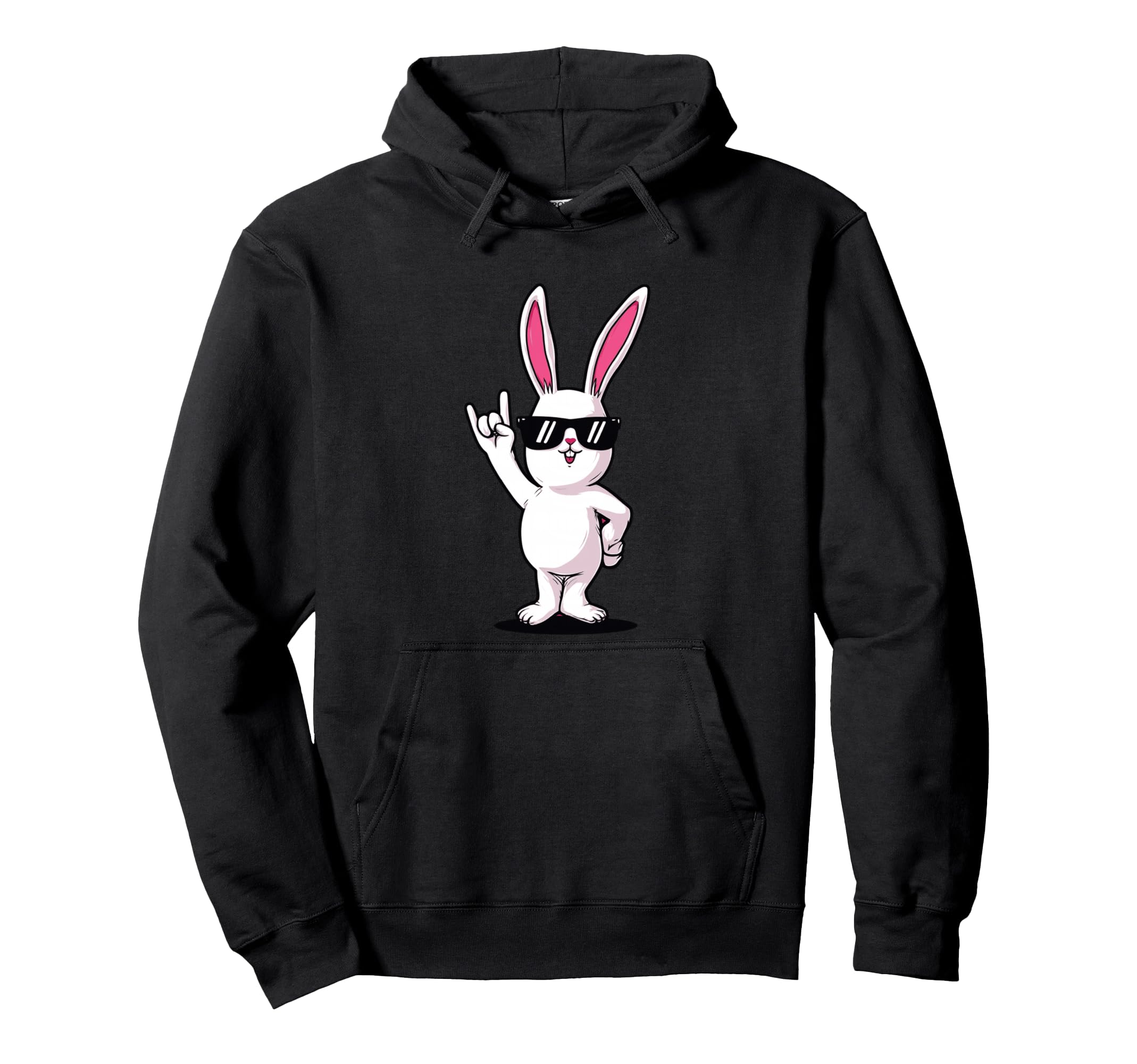 Rabbit Rock Bunny Sunglasses Funny Hoodie - Trendy Graphic for Adults - T-Shirt, Sweatshirt, Hoodie