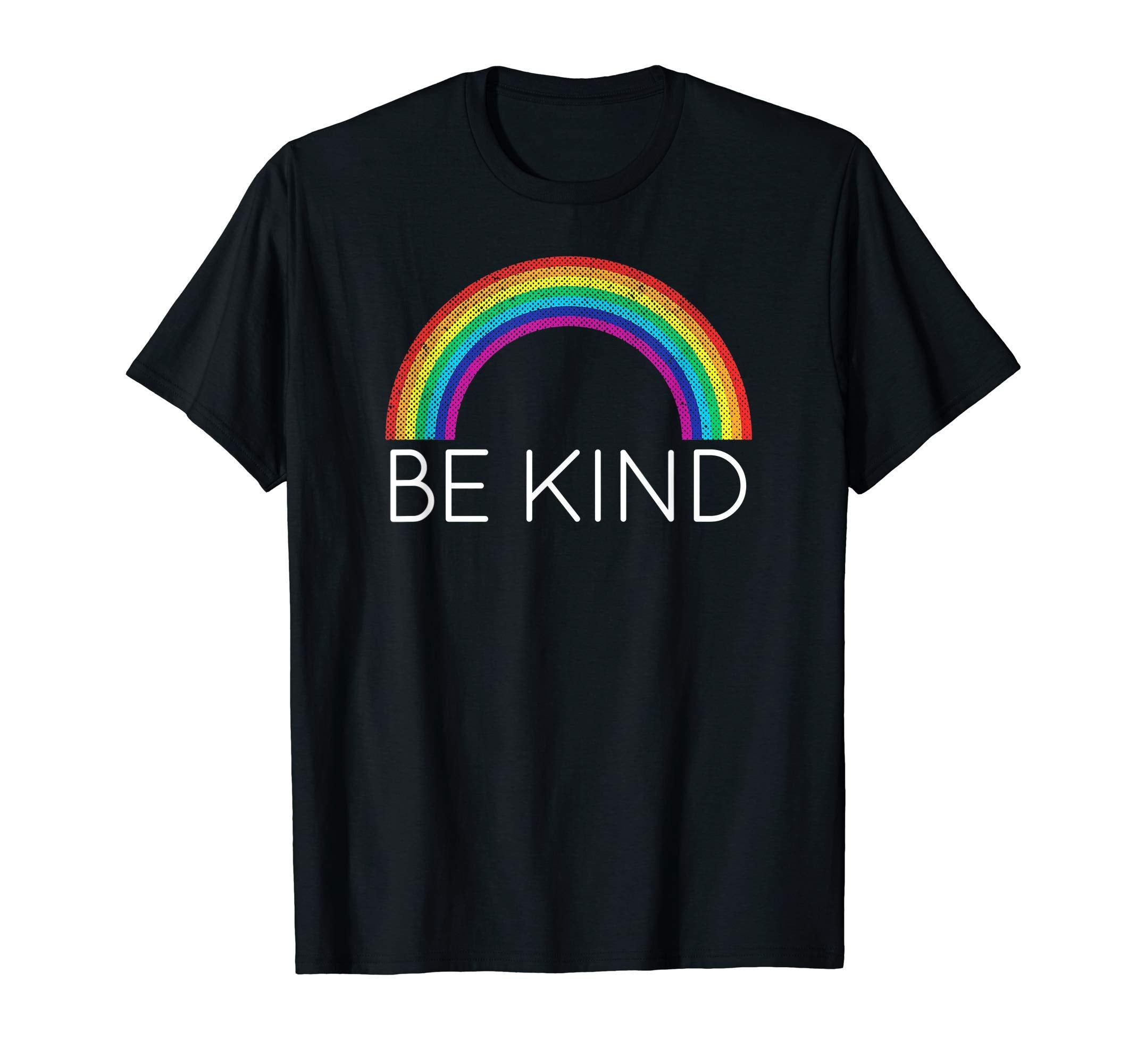 Be Kind Rainbow Distressed T-Shirt - Casual Everyday Wear for Adults - T-Shirt, Sweatshirt, Hoodie