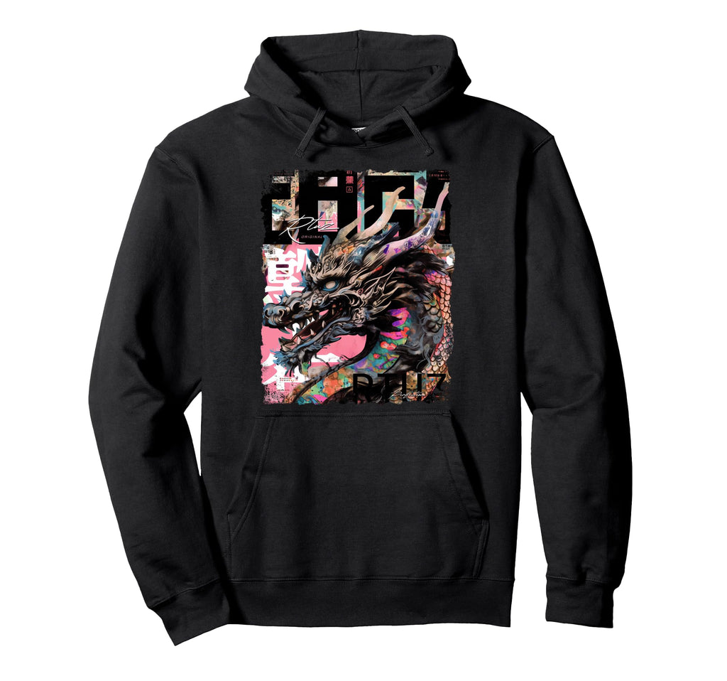 Aesthetic Dragon Streetwear Hoodie - Casual Everyday Wear Men Women - T-Shirt, Sweatshirt, Hoodie