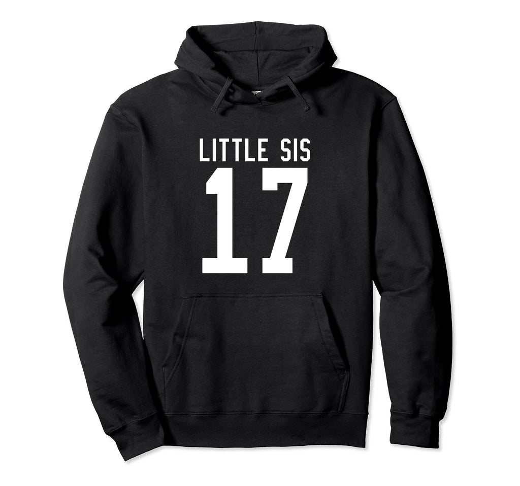 Number 17 Little Sis Biggest Fan Hoodie - Unique Graphic Men Women - T-Shirt, Sweatshirt, Hoodie