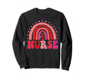 Happy Valentines Day Nurse Rainbow Sweatshirt - Minimalist Print Unisex - T-Shirt, Sweatshirt, Hoodie