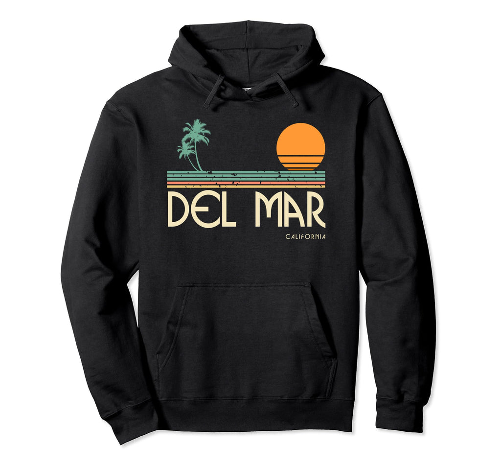 Del Mar California Surf Hoodie - Custom Art Print for Adults - T-Shirt, Sweatshirt, Hoodie