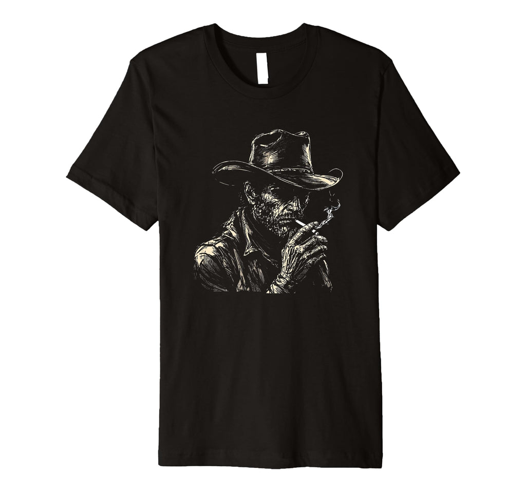 Rugged Wild West Cowboy T-Shirt - Trendy Graphic Unisex - T-Shirt, Sweatshirt, Hoodie