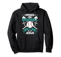 Raised Baseball And Jesus Baseball Lover Hoodie - Trendy Graphic Men Women - T-Shirt, Sweatshirt, Hoodie