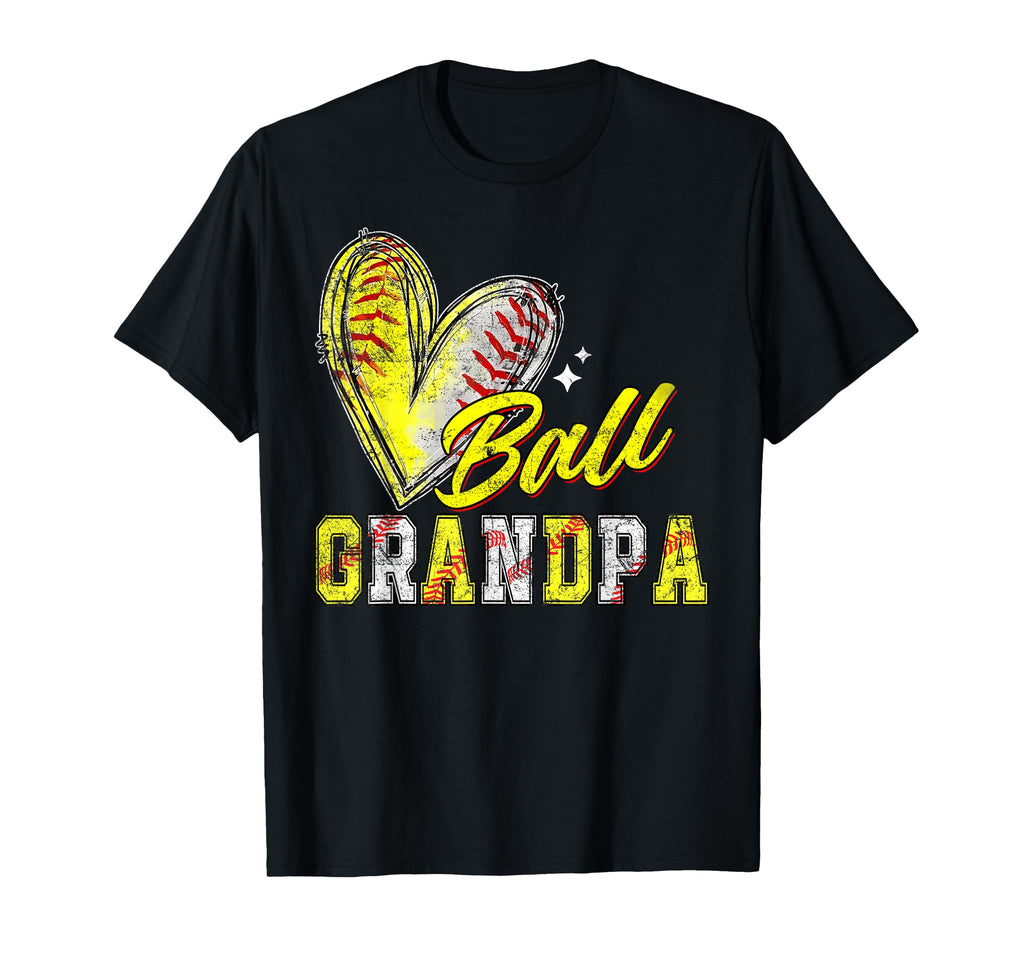 Funny Ball Grandpa Softball Baseball T-Shirt - Graphic Print Men Women - T-Shirt, Sweatshirt, Hoodie