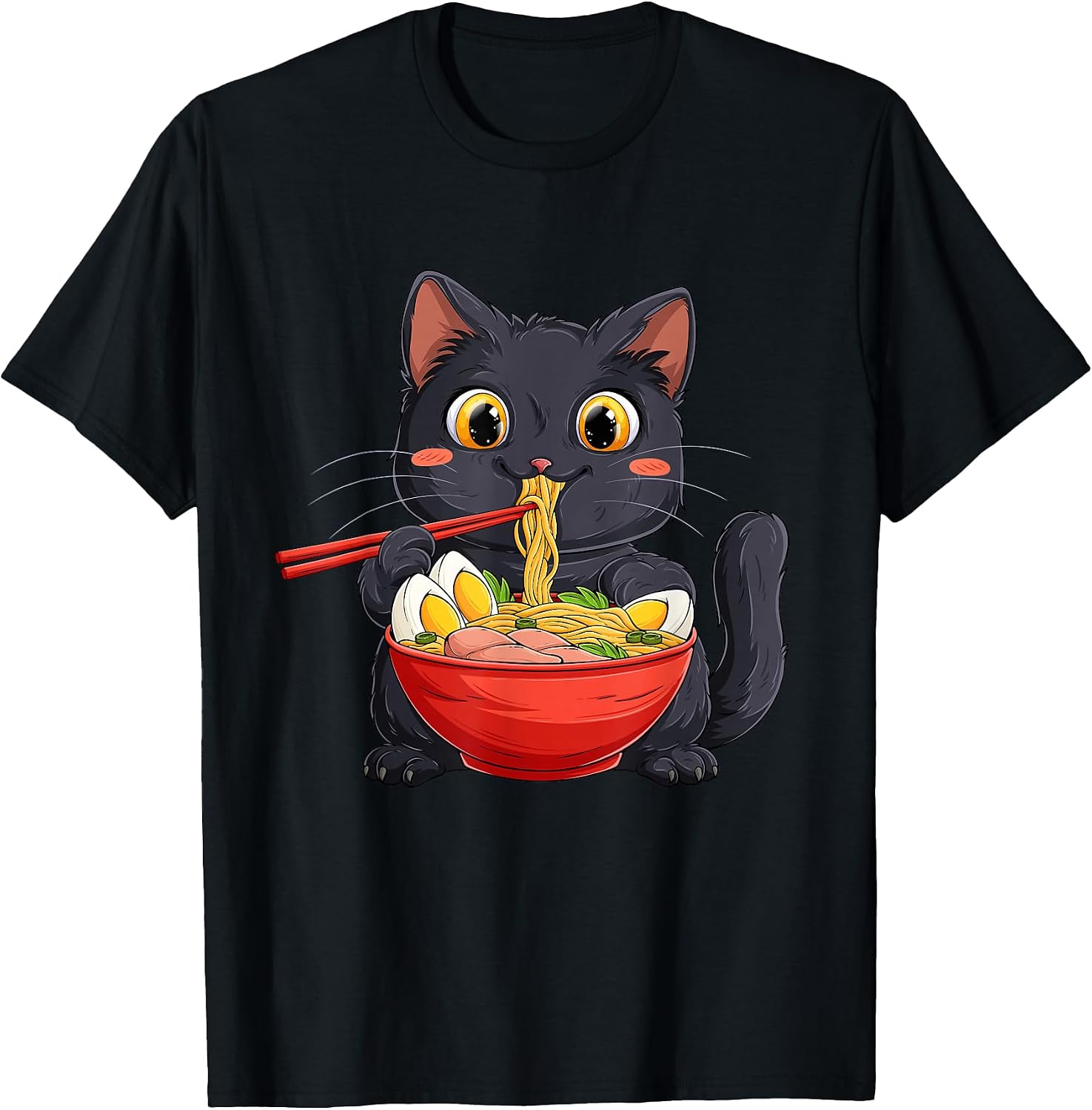 Kawaii Ramen Cat - Adult & Kids T-Shirts, Sweatshirts & Hoodies apparel design preview 1