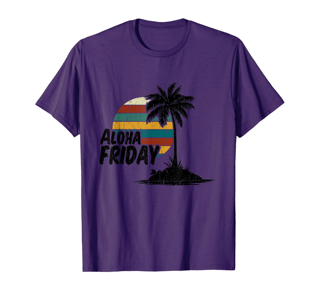 Aloha Friday Hawaiian Sunset Summer T-Shirt - Fun Novelty Design Unisex - T-Shirt, Sweatshirt, Hoodie