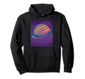 Vaporwave 80S Grid Sunset Synthwave Hoodie - Fun Novelty Design Unisex - T-Shirt, Sweatshirt, Hoodie