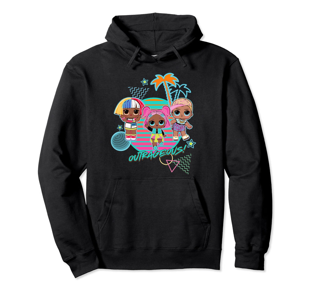 L O L Surprise Neon Vaporwave Beach Hoodie - Fun Novelty Design Men Women - T-Shirt, Sweatshirt, Hoodie