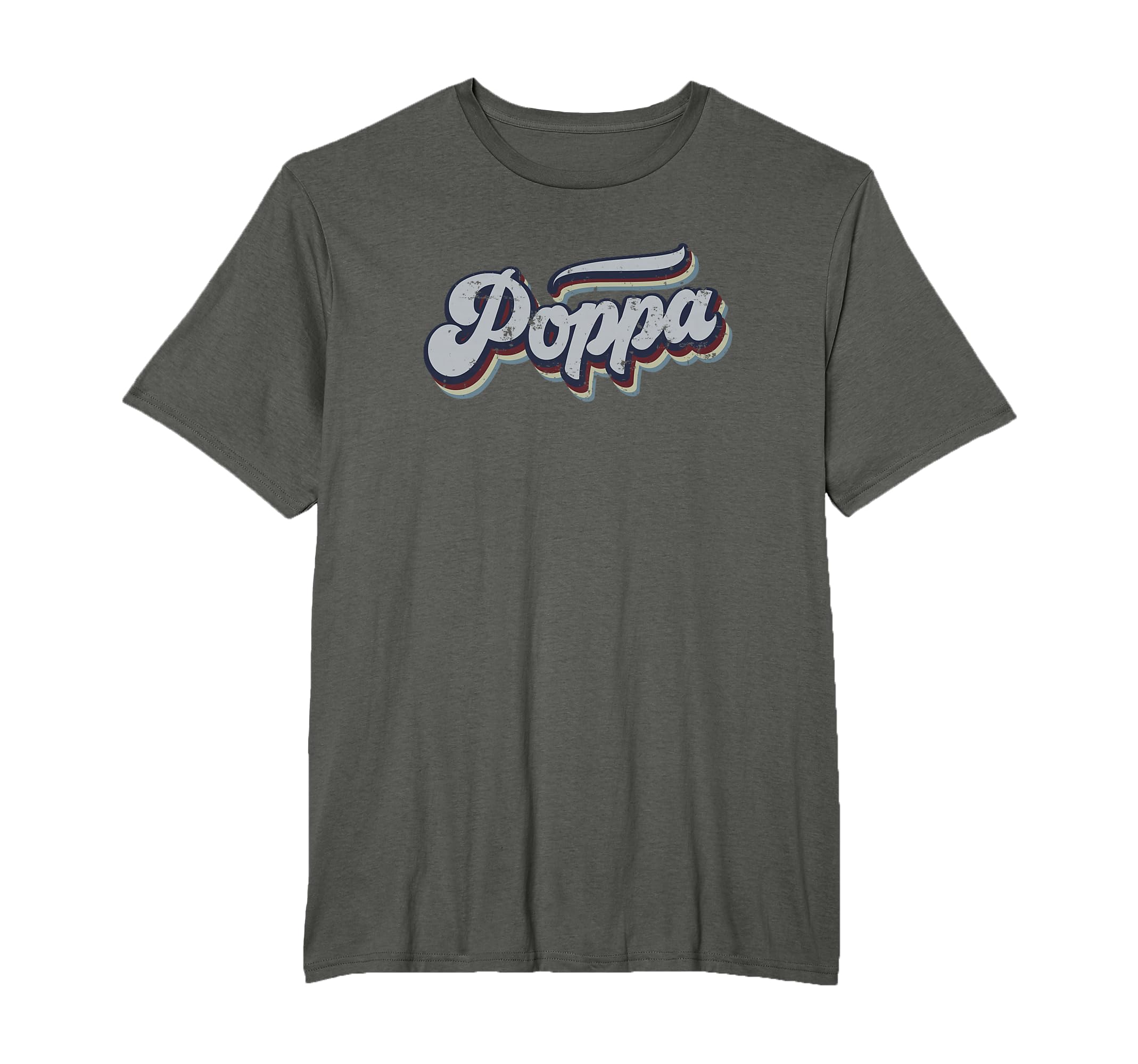 Poppa Distressed Rainbow Gift T-Shirt - Unique Graphic Men Women - T-Shirt, Sweatshirt, Hoodie