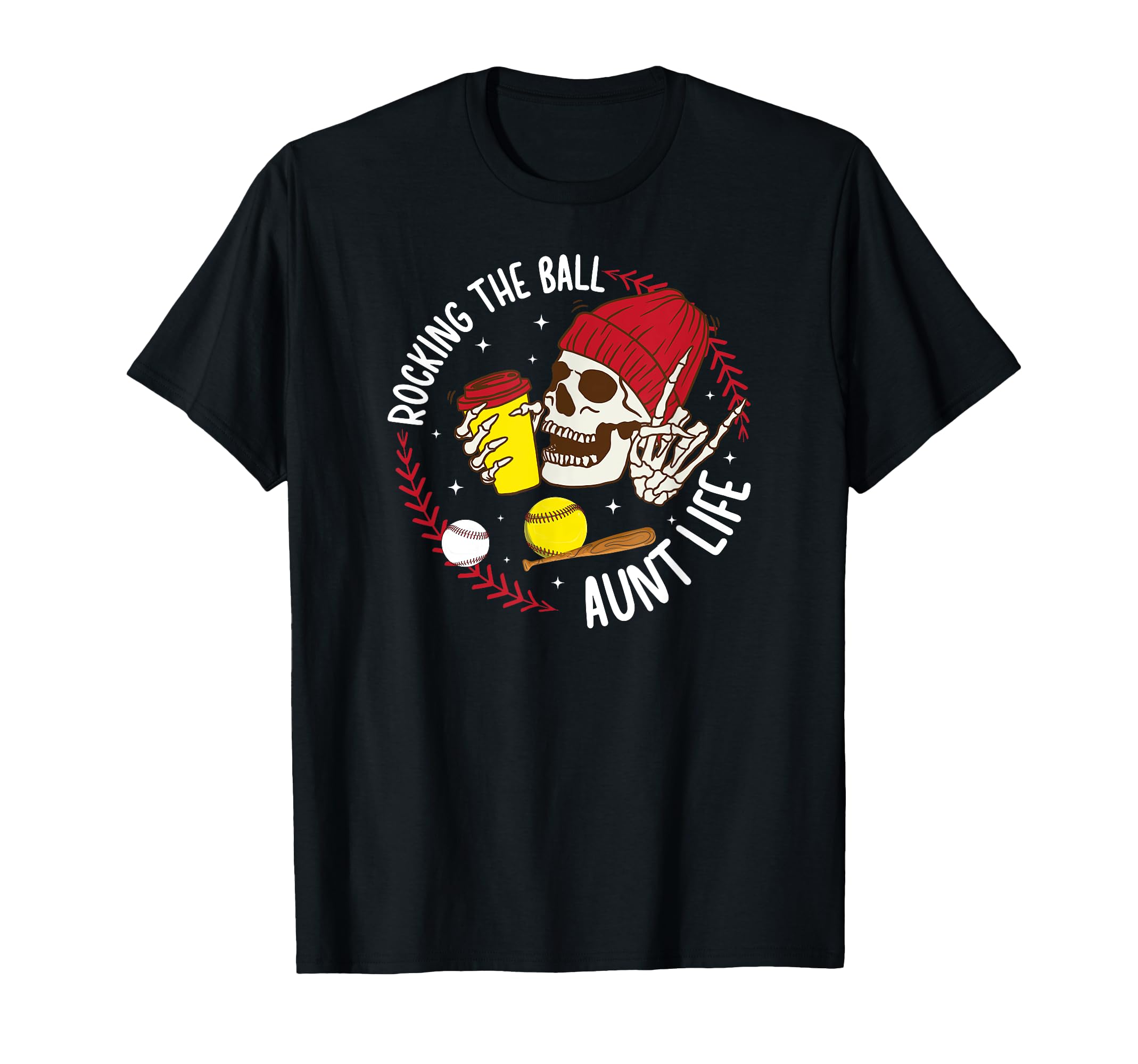 Rocking Ball Aunt Life Softball T-Shirt - Graphic Print for Adults - T-Shirt, Sweatshirt, Hoodie