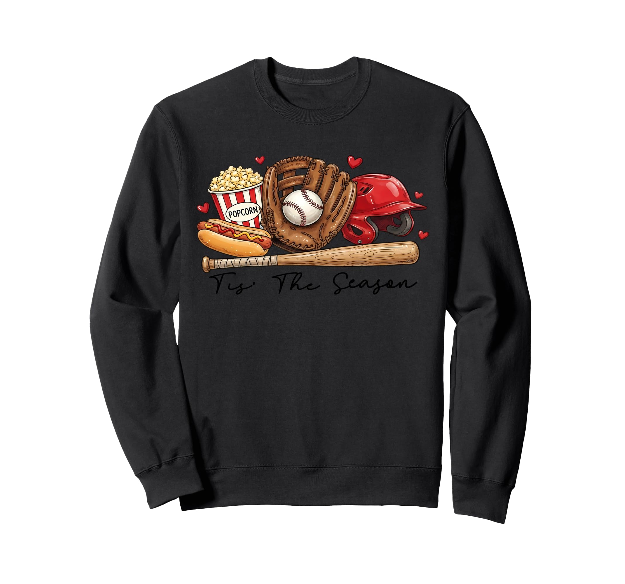 Tis Season Baseball Game Eat Sweatshirt - Streetwear Style for Adults - T-Shirt, Sweatshirt, Hoodie