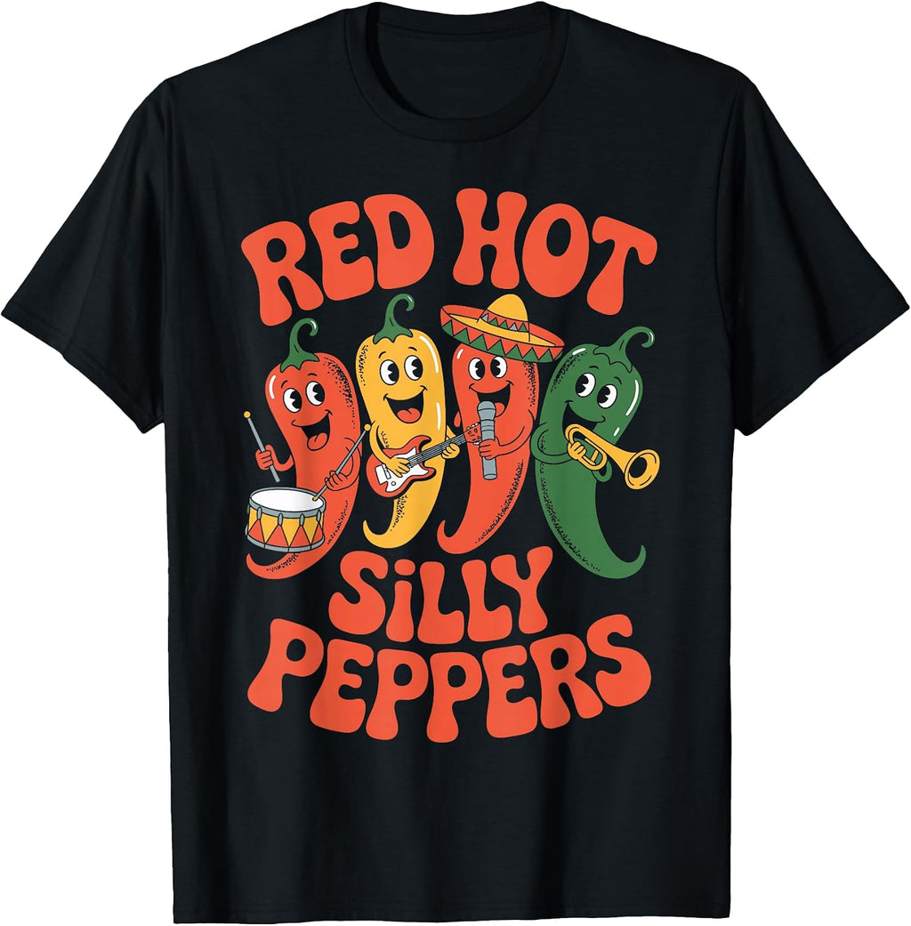 Spicy Red Hot Silly Peppers Funny Apparel - Adult & Kids T-Shirts, Sweatshirts & Hoodies apparel design preview 1