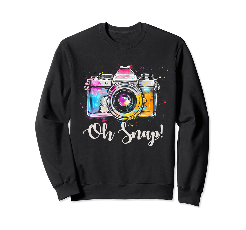 Photographer Camera Funny Sweatshirt - Aesthetic Graphic for Adults - T-Shirt, Sweatshirt, Hoodie