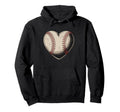 Heart Baseball Lover Softball Mom Hoodie - Minimalist Print Unisex - T-Shirt, Sweatshirt, Hoodie