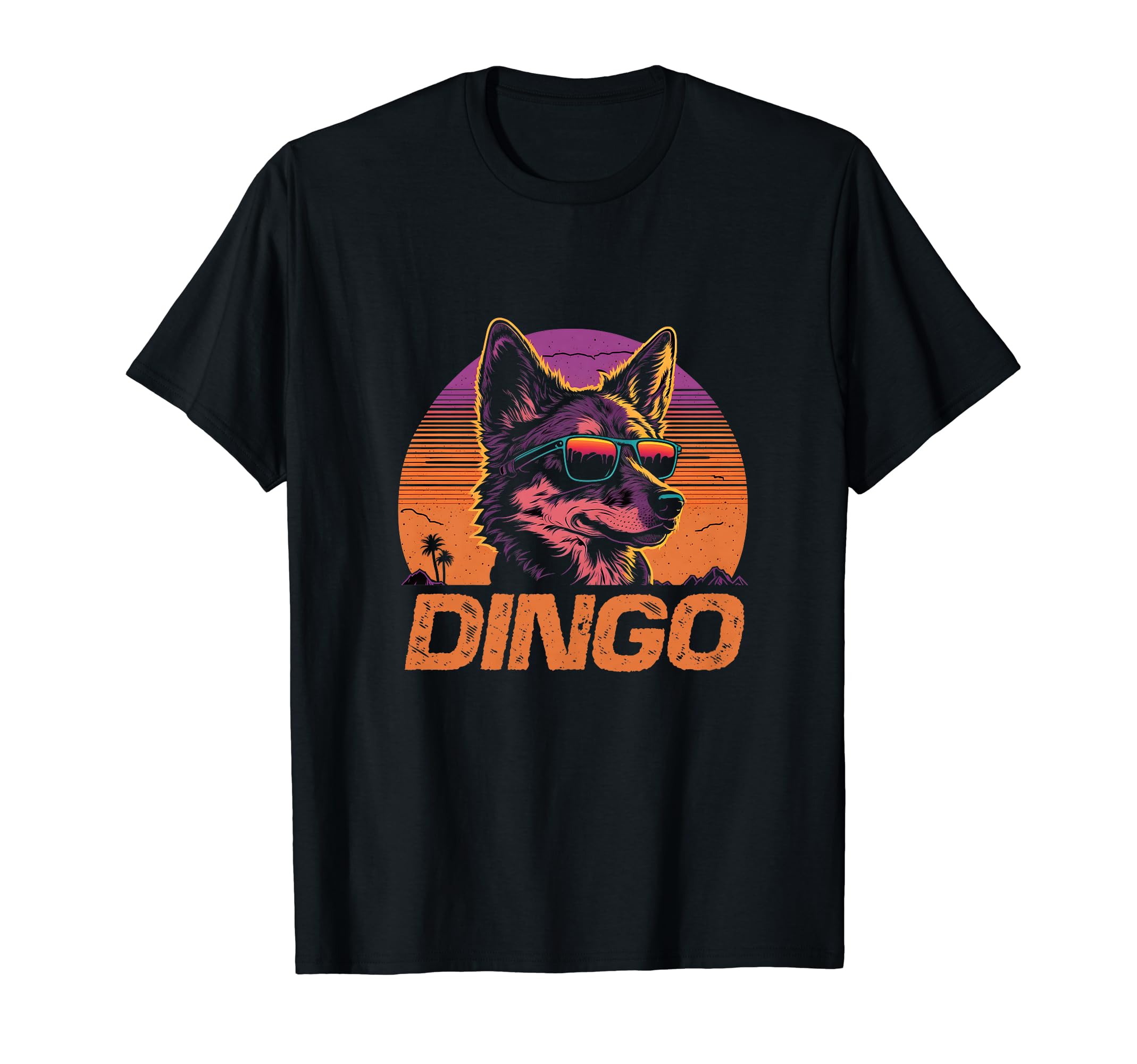 Sunset Sunglasses Dingo T-Shirt - Streetwear Style for Adults - T-Shirt, Sweatshirt, Hoodie