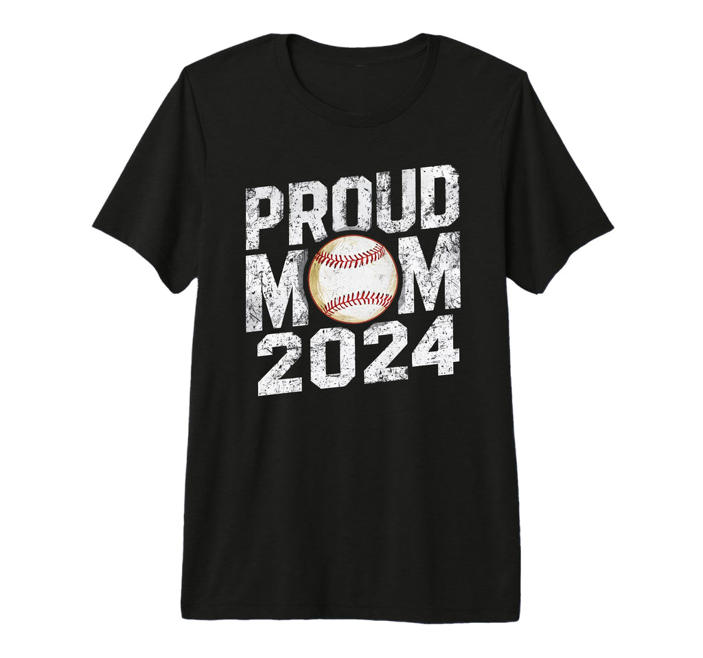 Proud Mama Mom 2024 Senior Baseball T-Shirt - Minimalist Print for Adults - T-Shirt, Sweatshirt, Hoodie