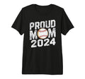 Proud Mama Mom 2024 Senior Baseball T-Shirt - Minimalist Print for Adults - T-Shirt, Sweatshirt, Hoodie
