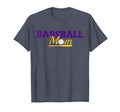 Baseball Mom Purple Gold Text Fun Novelty T-Shirt - Custom Art Print Unisex - T-Shirt, Sweatshirt, Hoodie