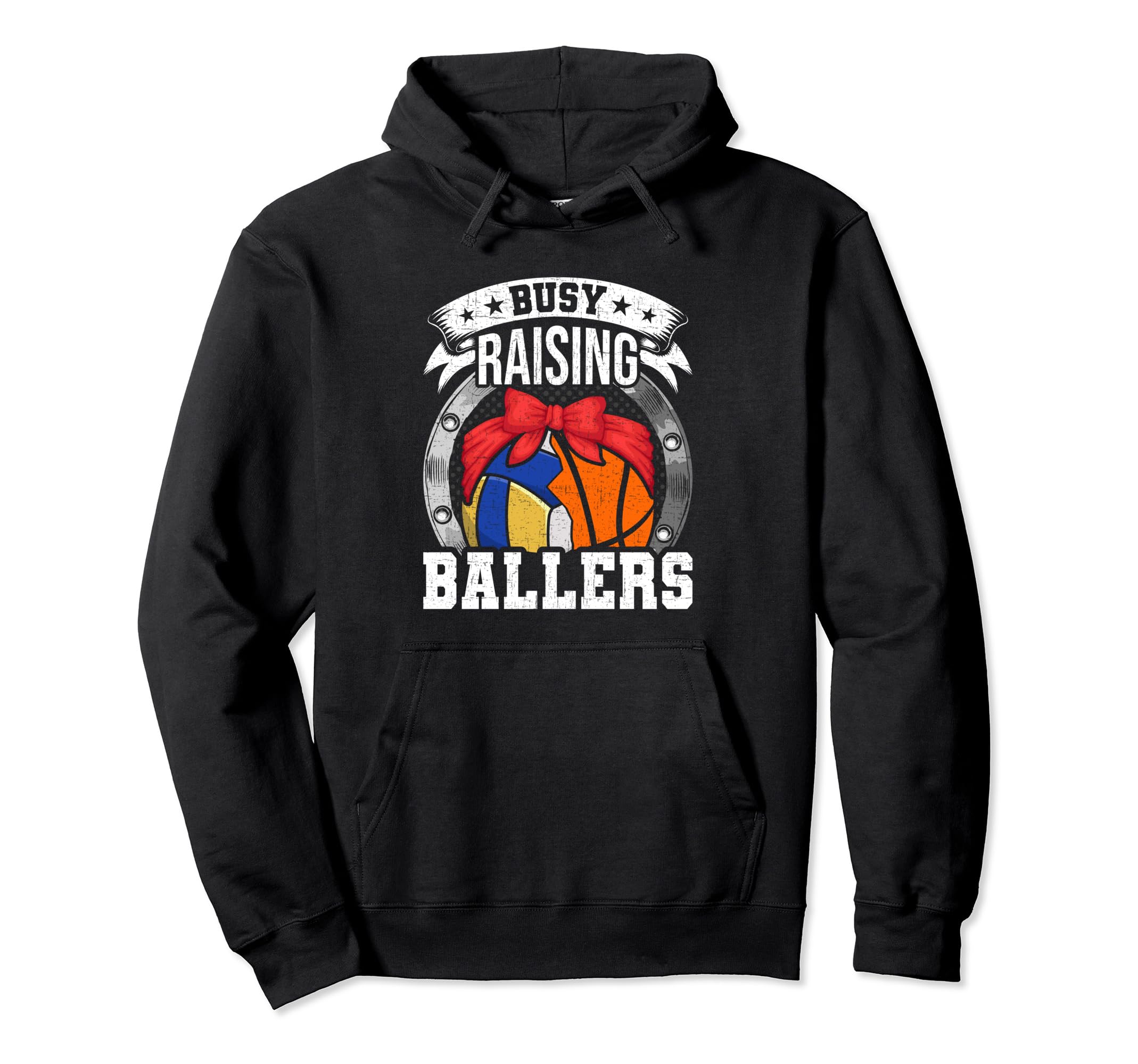 Busy Raising Ballers Volleyball Coach Hoodie - Minimalist Print Unisex - T-Shirt, Sweatshirt, Hoodie