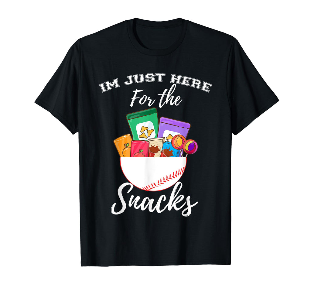 Mom Im Just Here Snacks Baseball T-Shirt - Minimalist Print for Adults - T-Shirt, Sweatshirt, Hoodie