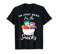 Mom Im Just Here Snacks Baseball T-Shirt - Minimalist Print for Adults - T-Shirt, Sweatshirt, Hoodie