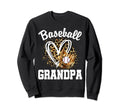 Baseball Grandpa Leopard Heart Sweatshirt - Custom Art Print for Adults - T-Shirt, Sweatshirt, Hoodie