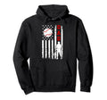 Dad Us Flag Baseball Dad Baseball Player Hoodie - Trendy Graphic Men Women - T-Shirt, Sweatshirt, Hoodie