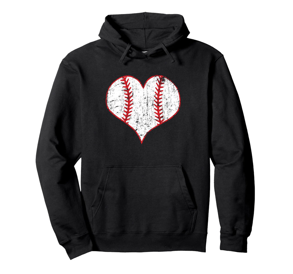Baseball Lover Heart Laces Love Baseball Hoodie - Novelty Apparel Unisex - T-Shirt, Sweatshirt, Hoodie