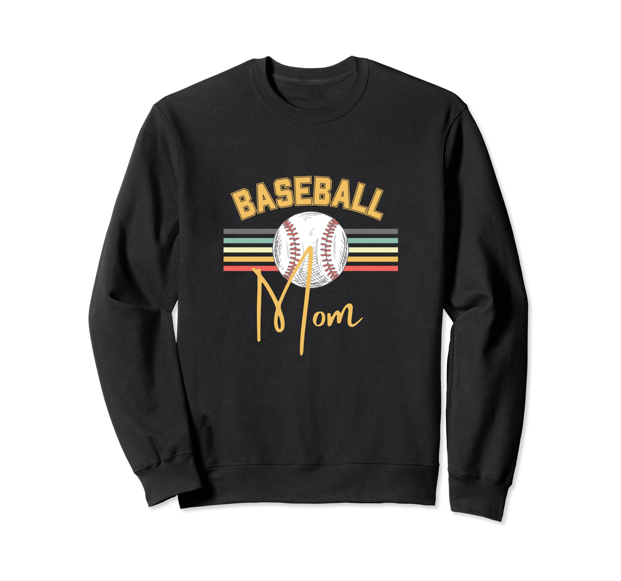 Baseball Mom Fun Sweatshirt - Unique Graphic Men Women - T-Shirt, Sweatshirt, Hoodie