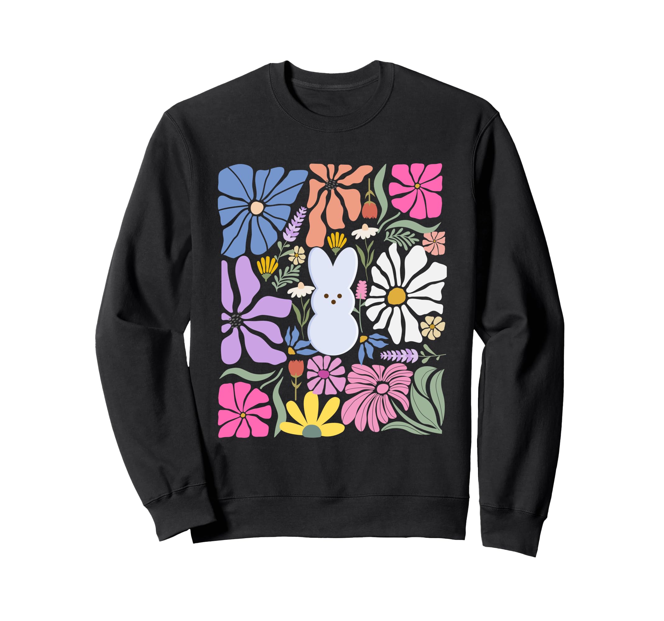 Easter Floral Bunny Boho Flowers And Sweatshirt - Unique Graphic Men Women - T-Shirt, Sweatshirt, Hoodie