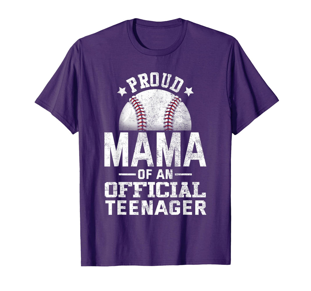 Proud Baseball Mama Teenager 13Th T-Shirt - Custom Art Print Men Women - T-Shirt, Sweatshirt, Hoodie