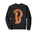 Letter B Initial Floral Monogram Sweatshirt - Graphic Print for Adults - T-Shirt, Sweatshirt, Hoodie
