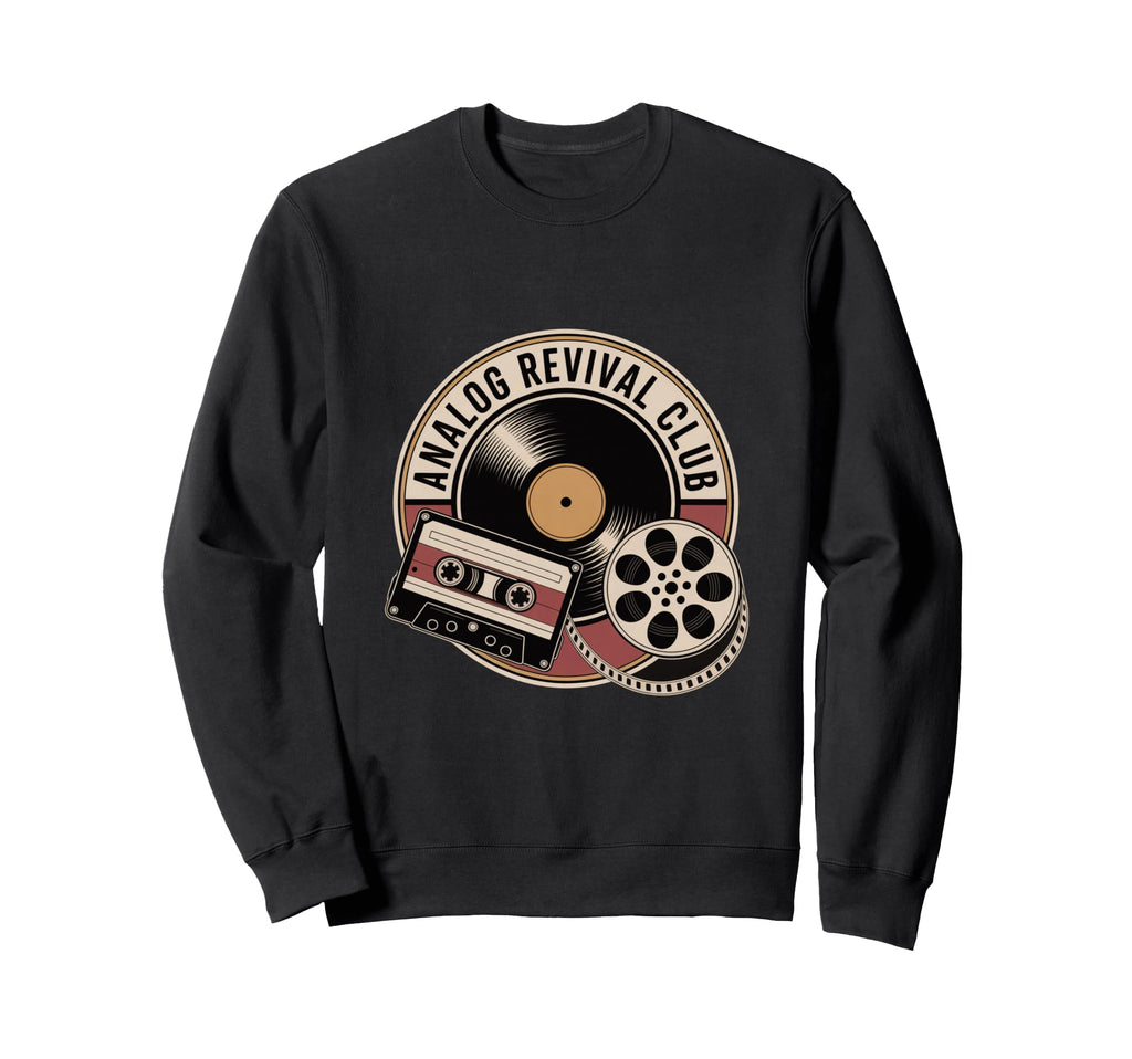 Analog Revival Club Vinyl Cassette Sweatshirt - Minimalist Print Unisex - T-Shirt, Sweatshirt, Hoodie