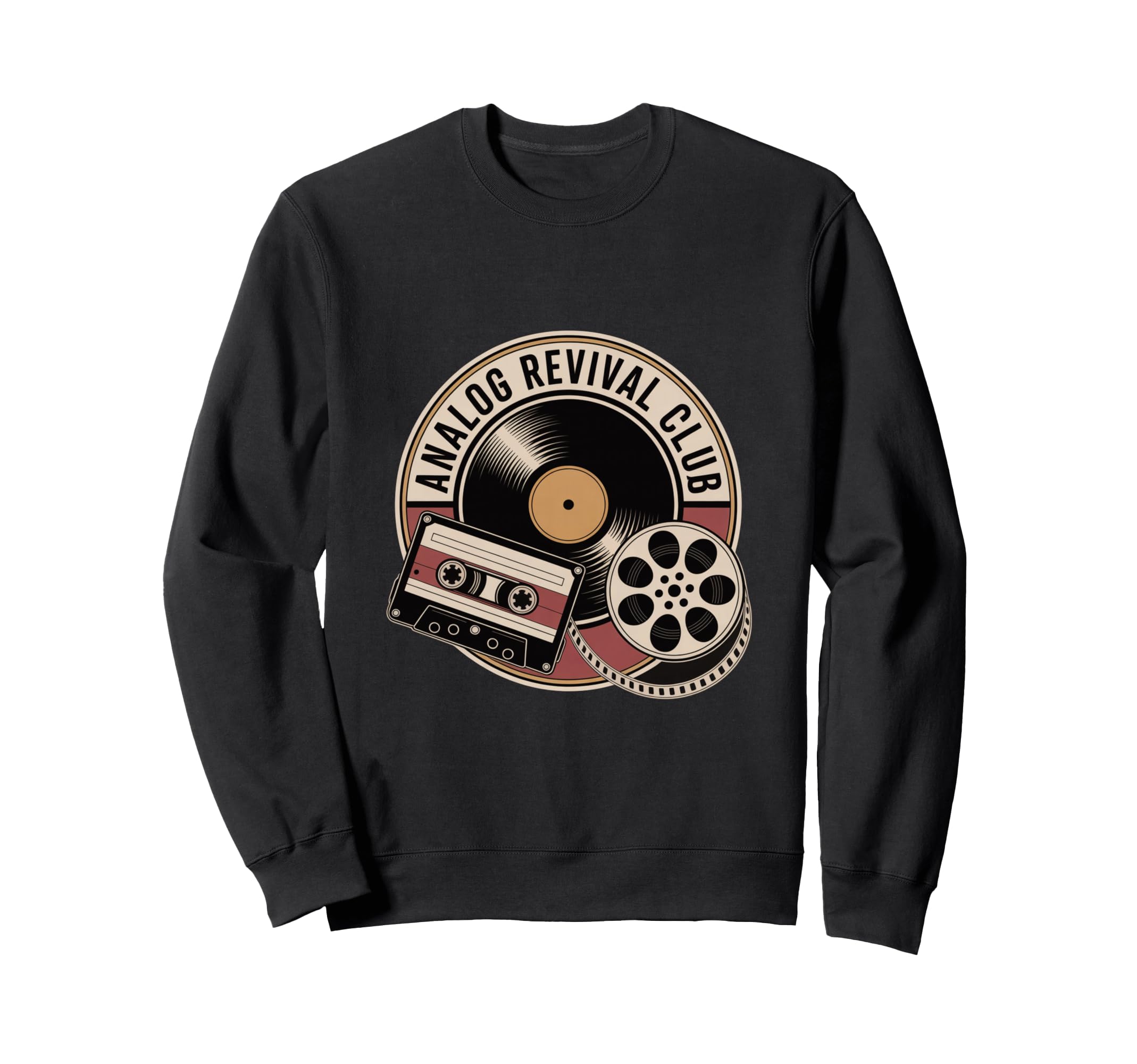 Analog Revival Club Vinyl Cassette Sweatshirt - Minimalist Print Unisex - T-Shirt, Sweatshirt, Hoodie