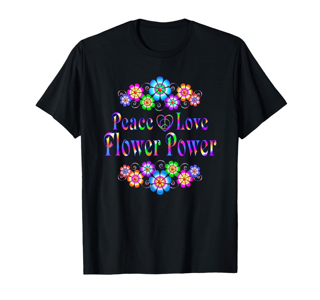 Pretty Peace Love Flower Power T-Shirt - Streetwear Style Unisex - T-Shirt, Sweatshirt, Hoodie