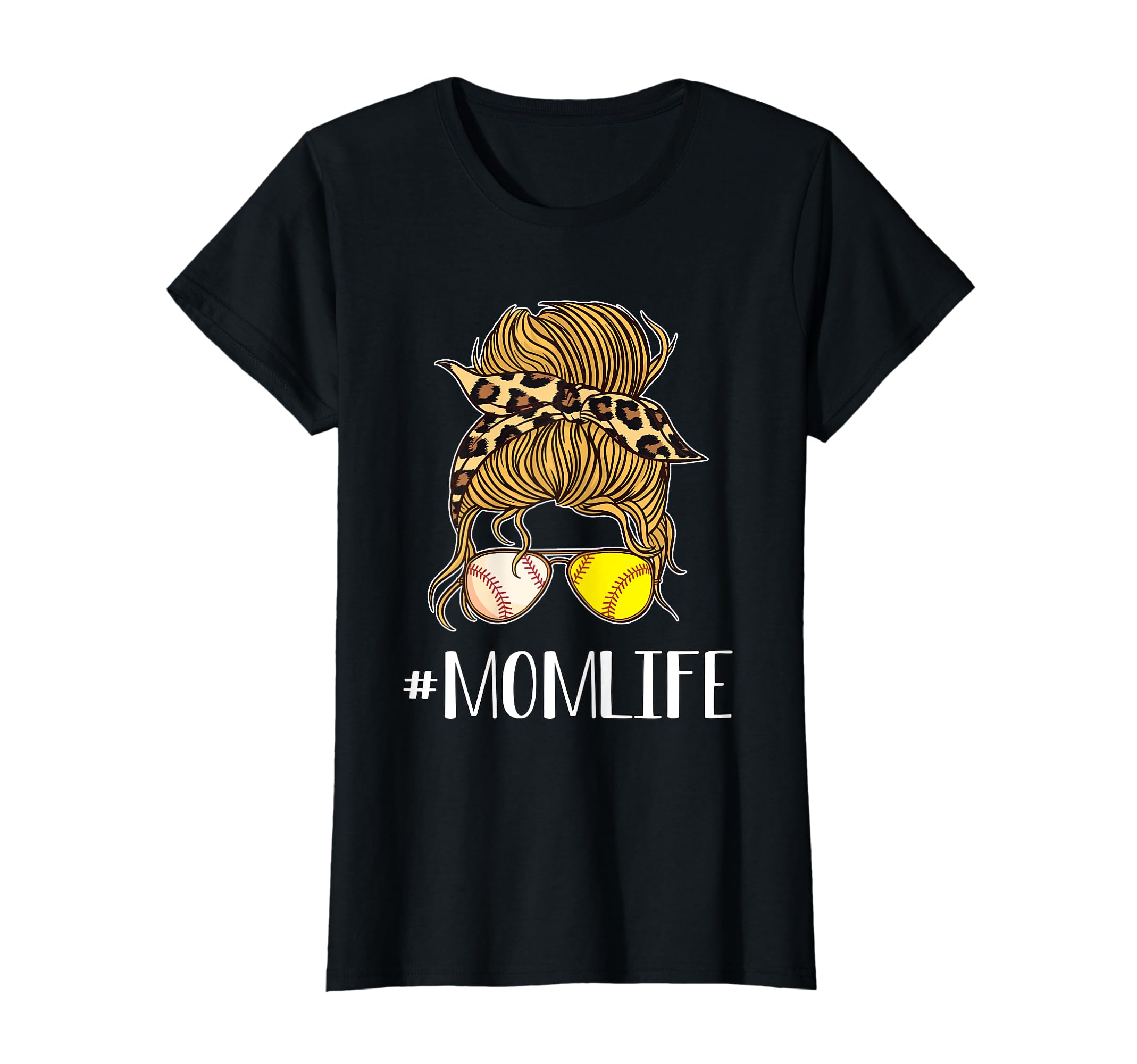 Baseball T Ball And Softball Mom Life T-Shirt - Trendy Graphic Unisex - T-Shirt, Sweatshirt, Hoodie