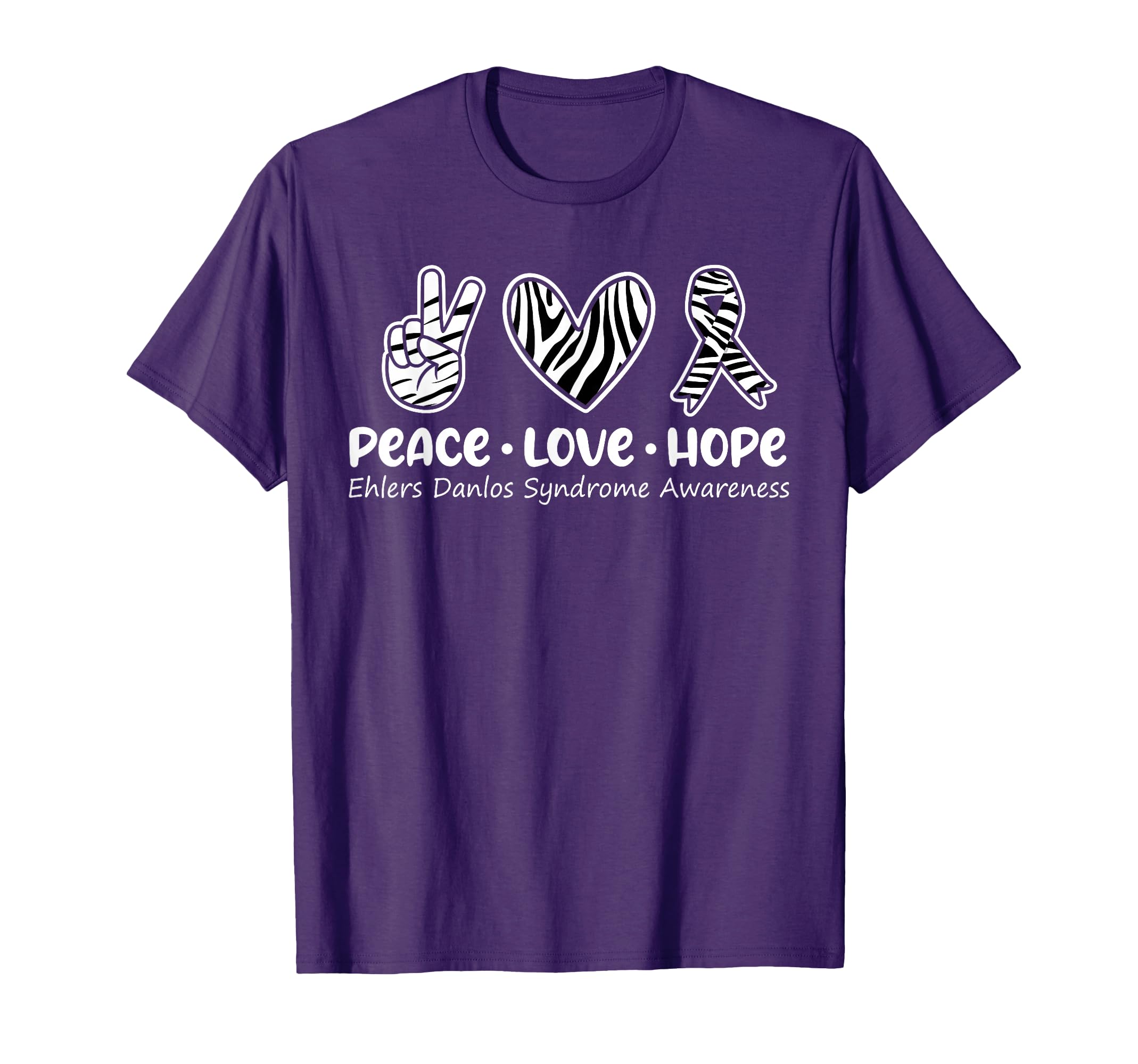 Peace Love Hope Ehlers Danlos T-Shirt - Fun Novelty Design for Adults - T-Shirt, Sweatshirt, Hoodie