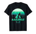 Mamawolf Funny Wolf Mama Sunset T-Shirt - Aesthetic Graphic Unisex - T-Shirt, Sweatshirt, Hoodie