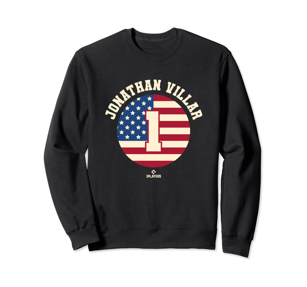 Jonathan Villar Flag Mlbpa Patriotic Sweatshirt - Graphic Print Men Women - T-Shirt, Sweatshirt, Hoodie