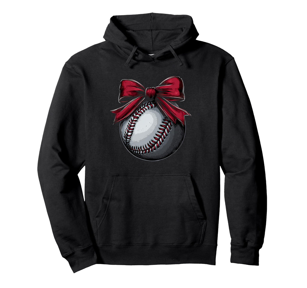 Baseball Coquette Bow Baseball Mom Hoodie - Aesthetic Graphic for Adults - T-Shirt, Sweatshirt, Hoodie