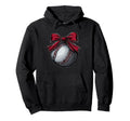 Baseball Coquette Bow Baseball Mom Hoodie - Aesthetic Graphic for Adults - T-Shirt, Sweatshirt, Hoodie