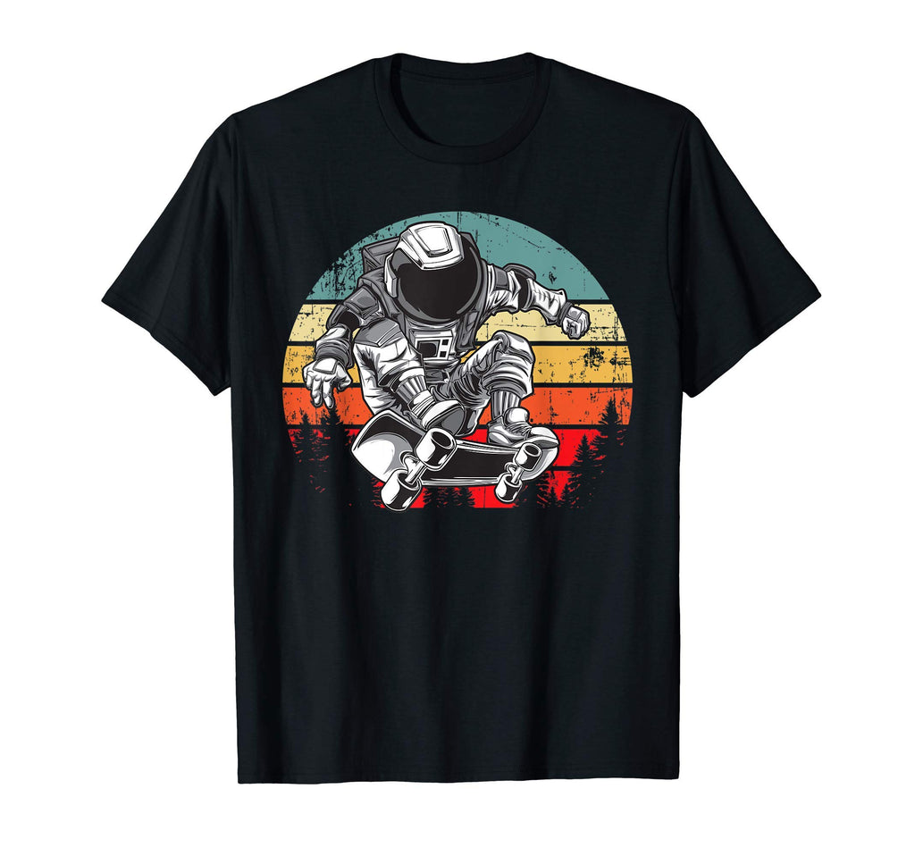 Astronaut Riding Skateboard Sunset Hip T-Shirt - Trendy Graphic Men Women - T-Shirt, Sweatshirt, Hoodie