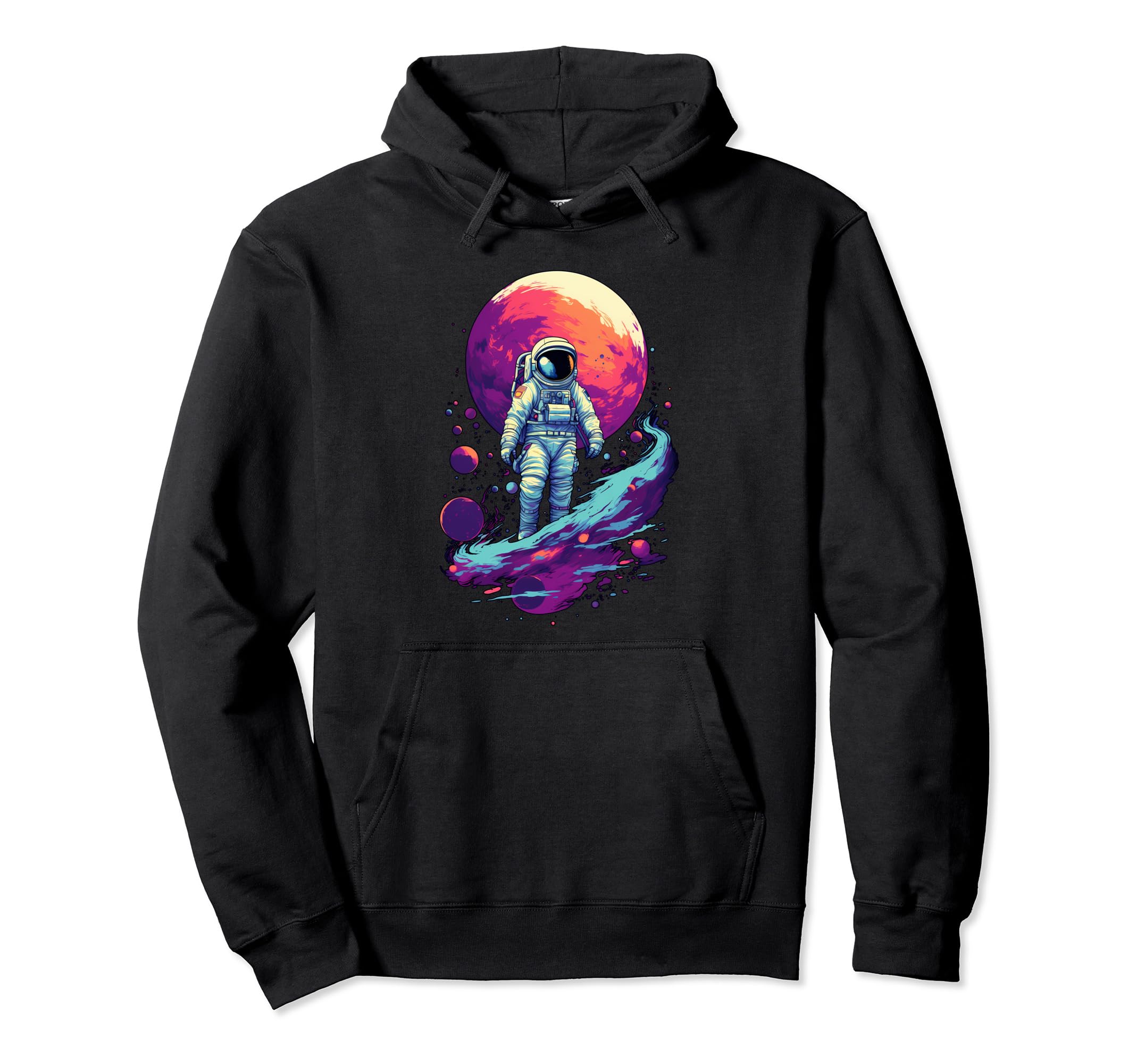 Aesthetic Vaporwave Astronaut Spaceman Hoodie - Casual Everyday Wear Unisex - T-Shirt, Sweatshirt, Hoodie