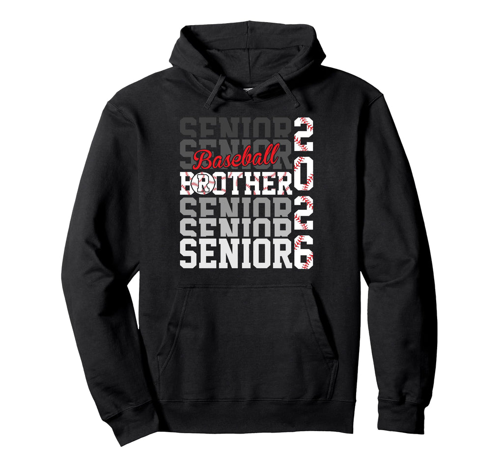 2026 Baseball Senior Brother Graduation Hoodie - Fun Novelty Design Unisex - T-Shirt, Sweatshirt, Hoodie